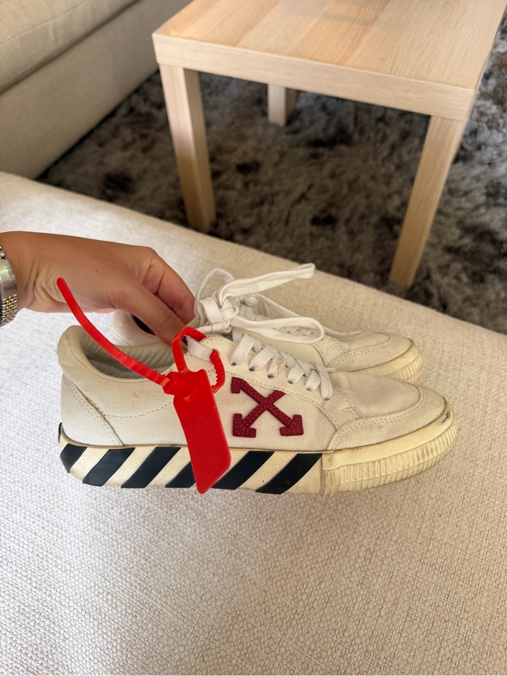 Womens Off-White Low-Top Sneakers